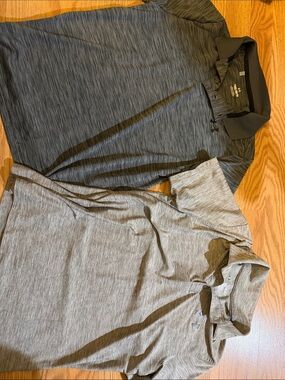 Under Armour Charcoal and Light Gray Performance Polo Set